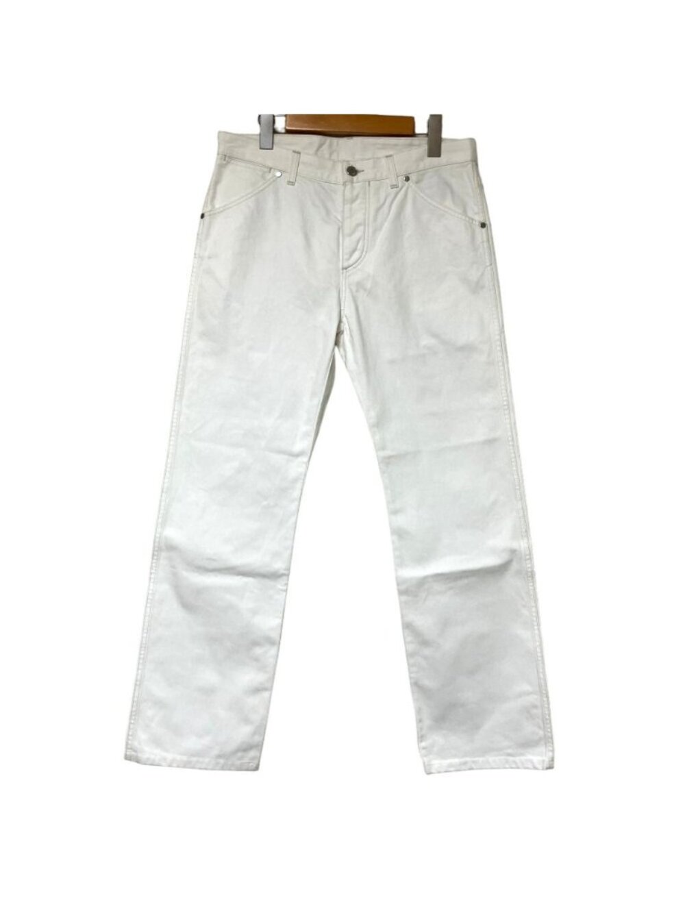Louis Vuitton Pocket Monogram Embroidery Denim Pants White